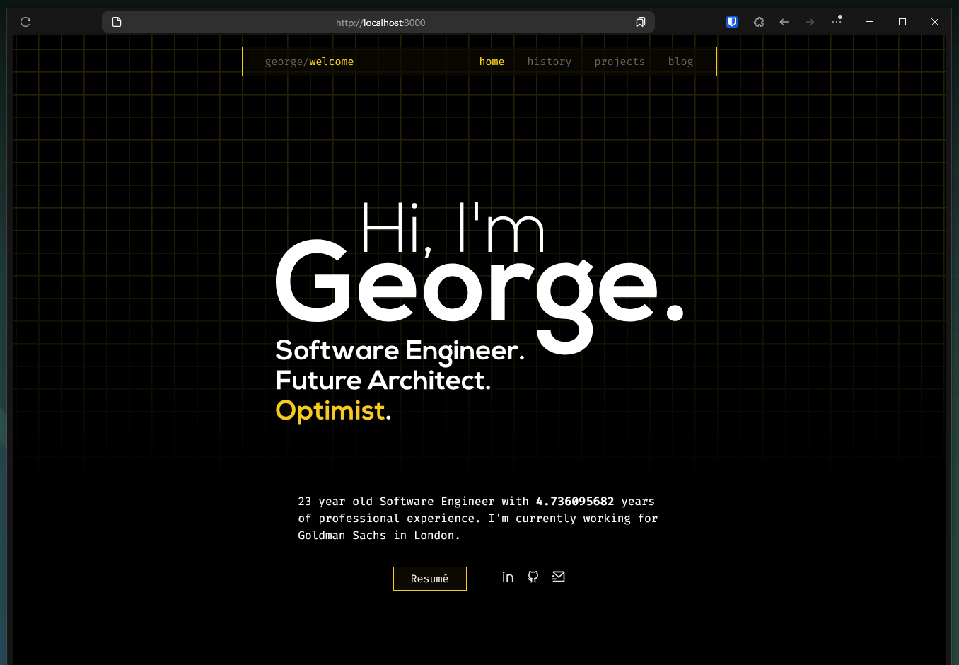 A picture of this site's Homepage